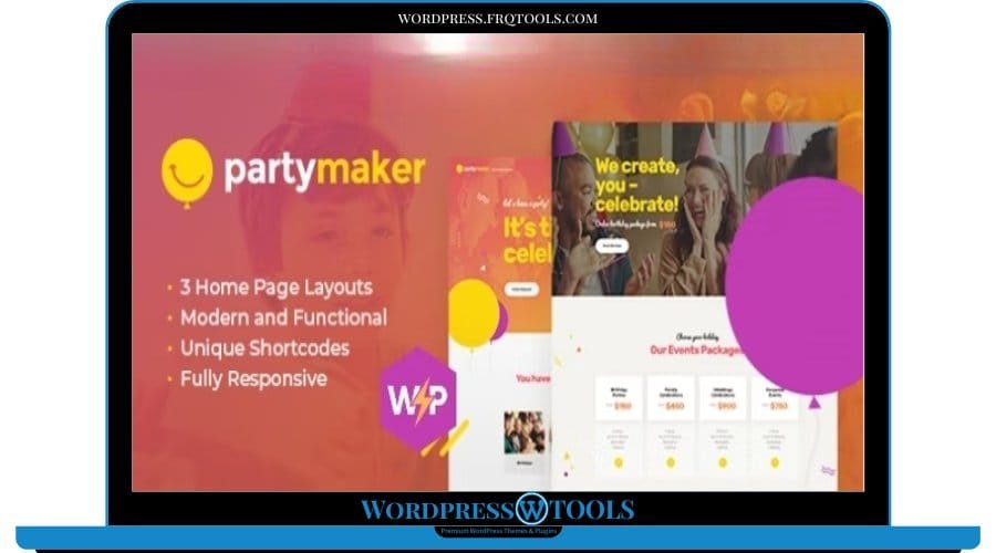 PartyMaker Theme Event Planner & Wedding Agency WordPress Theme