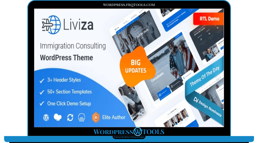 Liviza Theme – Immigration Consulting WordPress Theme + RTL