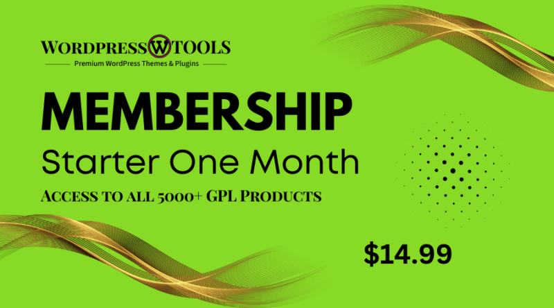 One Month Membership WordPress TOOLS