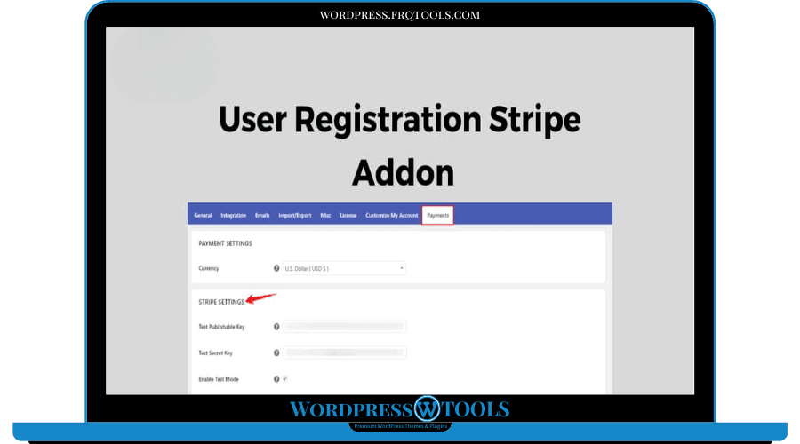 User Registration Stripe Addon