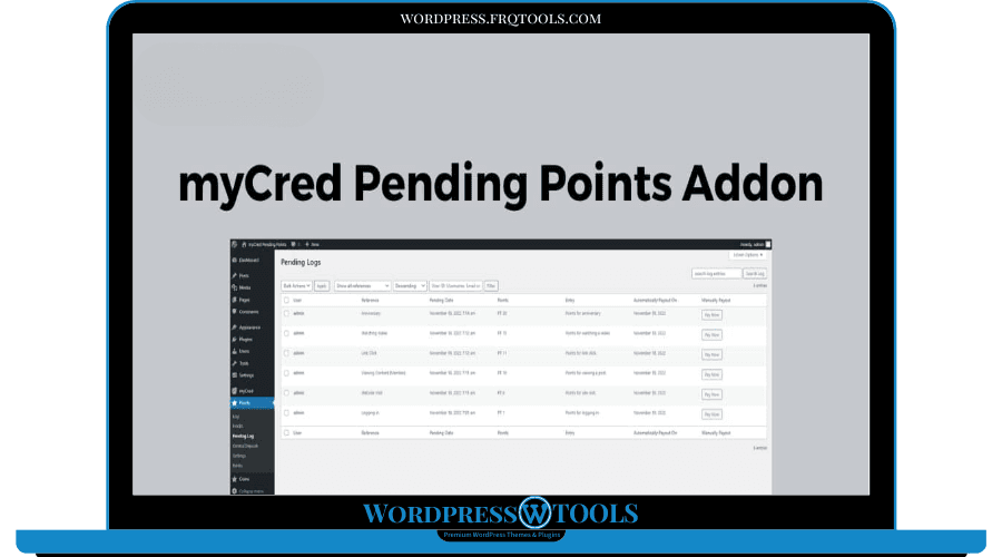 myCred Pending Points Addon