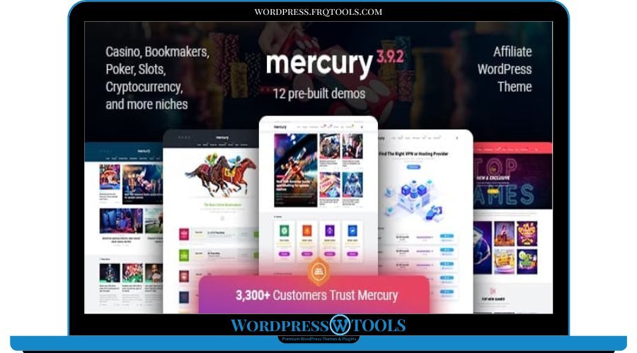 Mercury – Affiliate WordPress Theme. Casino, Gambling & Other Niches. Reviews & News 3.9.11.1