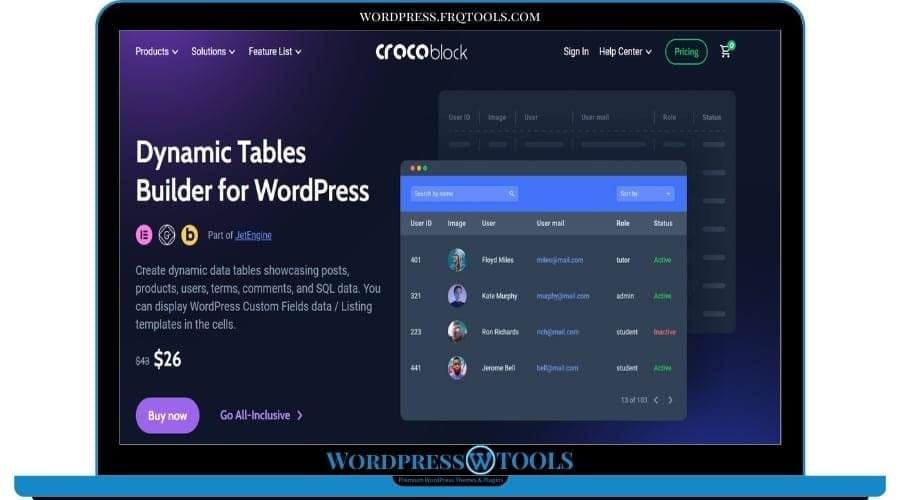 JetEngine Dynamic Tables Builder